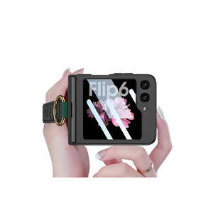 Étui de luxe en silicone pliable avec support anneau pour Motorola, Samsung Galaxy Z Flip 6, coque de protection pour téléphone portable avec protection de l'appareil photo - Product Image 5