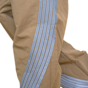 Ensemble de survêtement deux pièces vintage en polyester/coton respirant avec capuche et logo personnalisé, coupe-vent, style streetwear, fermeture éclair intégrale - Product Image 4