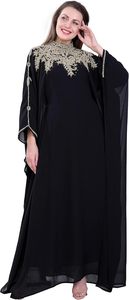 ชุดเดรสยาวอาบายาสไตล์อาหรับสำหรับงานปาร์ตี้ประดับลูกปัดชุดเดรสงานแต่งงานเสื้อคลุมชายหาดสไตล์อาหรับสำหรับความยาวพื้น - Product Image 3