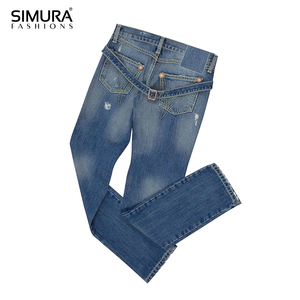 Jeans de Mezclilla para Mujer, Corte Recto, Sostenibles, Personalizables (OEM), de Secado Rápido, Cintura Alta, Spandex/Algodón, Ajuste Holgado, Diseño Moderno y Elegante - Product Image 4