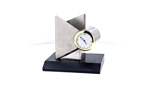 High Demand Premium Metal Pen Stand with <b>Clock</b> <b>Desk</b> Organizer for Export for Birthday Gifting - Product Image 4