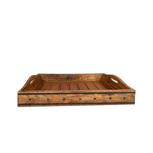 High Quality Wood Fancy Stylish Food Serving Wooden <b>Tray</b> for Multiple Uses With Customized Finished Coffee Wooden <b>Tray</b> - Product Image 4