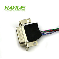 Câble d'assemblage Amphenol FCI D-Sub 26 broches mâle 3 rangées avec connecteur doré, conforme RoHS, 20-28 AWG, modèle 2023-303