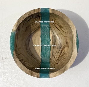 Tendance Design Table Bol Décoratif En Bois De Qualité Supérieure Forme Ronde pour Vente Chaude Bols En Résine Bol De Service À La Main - Product Image 1