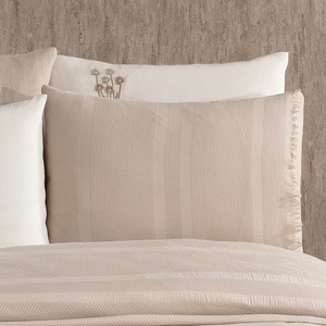 Juego de 7 Piezas Guzide Amara Cappuccino, Juego de Pijamas Personalizado, Clásico y Lujoso para el Hogar, 100% Chenilla Orgánica Tejida a Rayas, Lavable - Product Image 3