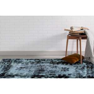 พรมเหรียญสีดำ: สไตล์ตุรกีชาติพันธุ์พรมกันลื่นพรมบางแบบไม่ทอ - Product Image 3