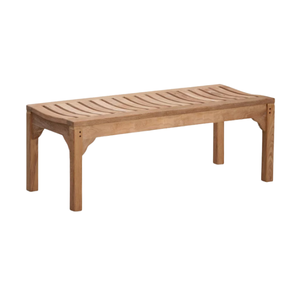 Banc de jardin long pour deux personnes en bois, couleur naturelle, qualité supérieure, en promotion - Product Image 4