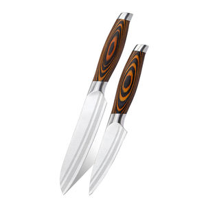 Juego de cuchillos de chef personalizados hechos a mano con hoja de acero inoxidable de alta calidad y mango de madera - Product Image 6