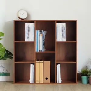 Classeurs de bureau en bois de stockage moderne de couleur simple de 8 cubes - Product Image 2