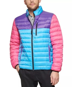 Men's Lightweight Waterproof Reversible Bomber <b>Jacket</b> Custom Logo Plus Size with Stand Collar <b>Packable</b> Hooded Polyester/Cotton - Product Image 3