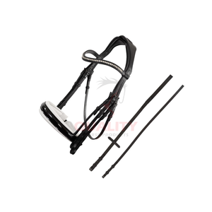 Bridon de cheval en cuir de style anglais professionnel OEM avec licol, fabriqué à la main en cuir durable, idéal pour l'entraînement - Product Image 6