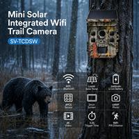 Kamera Trail Sensvision Mini Solar WiFi 4K CMOS dengan Visi Malam 850/940nm, Sudut Lebar 120°, Tahan Air IP66, Deteksi Gerak 0.2s