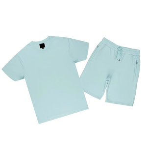 Conjunto corto extragrande de verano con logotipo personalizado para hombre, Camiseta de punto transpirable de secado rápido, estilo informal, hecho en Pakistán - Product Image 5