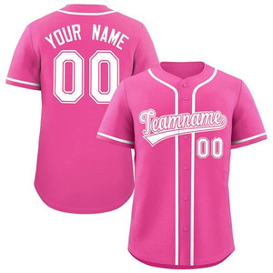 Maillot de baseball respirant à boutons, sublimé, antibactérien, uniforme de sport d'équipe imprimé, logo personnalisé, prix direct usine, MOQ - Product Image 2