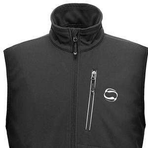 Venta al por mayor personalizado poliéster Spandex Softshell impermeable resistente al agua con forro polar hombres al aire libre chaleco sin mangas - Product Image 3