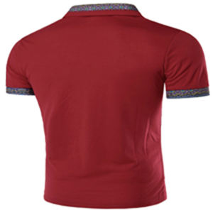 Camisa Polo personalizada que absorbe la humedad para hombre con cuello de contraste de tela transpirable para uniformes de trabajo o equipo - Product Image 3