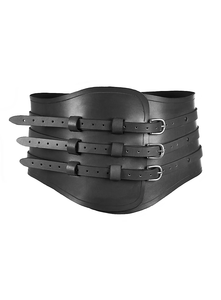 Roman Armor Belt - Gladiator Pesado, cinturón ancho de cuero con 9 hebillas. ¡Para pícaros y guerreros rudos! - Product Image 4