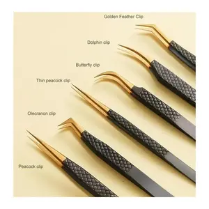 Wholesale Supplier Pissco For Eyelash Tweezers Private Label | 45 90 Degree Curved Stainless Steel | Eyelash Extensions Tweezers