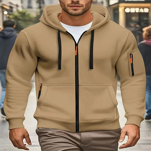 Nouvelle veste à capuche zippée en polaire brodée unisexe personnalisée, mode hiver, décontractée, 100% coton, chaude, respirante, de haute qualité - Product Image 2