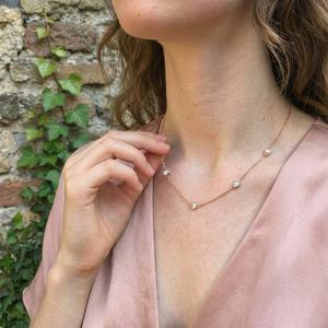 Collier avec pendentif en moissanite de 0,5 ct 5 mm, serti en bélière, plaqué or 18 carats, en argent sterling 925, bijoux décontractés pour tous les jours, pour femmes - Product Image 2