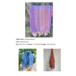 ผ้าขนหนูทอเทอร์รี่ 100% ผ้าฝ้ายเนื้อหนา แห้งเร็ว ลายทาง 300 กรัม/ตร.ม. - Product Image 3