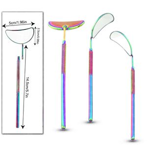 Professional Ergonomic <b>Eyelash</b> Mirror with Handle for Lash Extensions High Quality Handheld <b>Beauty</b> <b>Tool</b> for Lash Artists - Product Image 1