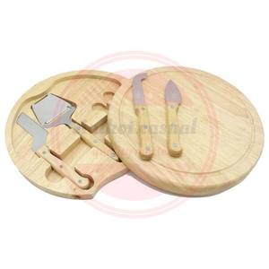 Juego de cuchillos para queso con mango de madera de acero de Damasco de 4 piezas | Juego de cuchillos para queso de alta calidad con caja para uso diario - Product Image 2