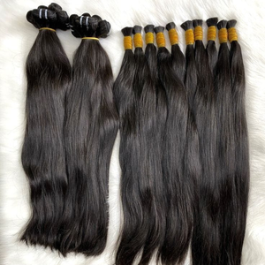 Lot de Cheveux Humains Vierges Indiens 100% Naturels, Cuticules Intactes, Tissage Double Machine, Toutes Couleurs, 100g, Vente en Gros - Product Image 2