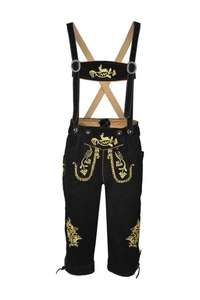 Shemax Trachten <b>Shorts</b> <b>Mens</b> Lederhosen Shaded Grey OEM Custom New Bavarian Oktoberfest Lederhosen - Product Image 3