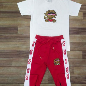 ชุดเซ็ตเสื้อยืดแขนสั้นและกางเกงขายาวสไตล์ฮิปฮอปสตรีทแวร์สำหรับผู้ชายช่วงฤดูร้อน ชุดลำลองสำหรับออกกำลังกาย - Product Image 3