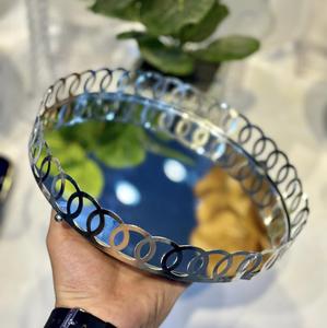 Plateau de service de forme ovale au design moderne de couleur or pour chocolat et collations pour hôtel et restaurant Plateau en étain pour service de cuisine - Product Image 6