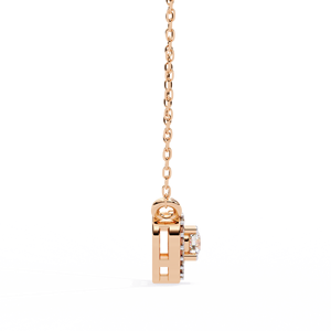 Collar con colgante de corazón de diamante cultivado en laboratorio, ajuste de bisel de oro rosa de 14 quilates, regalo de compromiso de boda de aniversario para mujer, oro blanco - Product Image 4