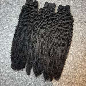 Meilleure qualité Kinky Curly in Trame Hair, Extensions de cheveux crus en gros, à partir de cheveux humains crus - Product Image 3