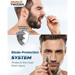 Recortador de Vello Nasal y de Orejas para Hombre y Mujer, Diseño Giratorio con Cuchillas Alemanas para una Eliminación Eficiente del Vello Nasal, Cuchillas Manuales Patentadas - Product Image 1