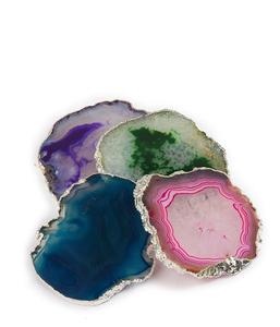 Tranche d'agate galvanisée or de qualité supérieure en gros Accessoires de vaisselle à bas prix Support pour la cuisine - Product Image 1