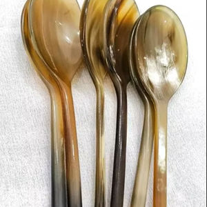 Luxury Horn <b>Spoon</b> with Mirror Polish Eco-Friendly Long Handle for Unique Gifts & <b>Table</b> Accessories-M/S SHAAD HANDICRAFTS - Product Image 1