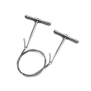 Ensemble de fils de scie Gigli pour chirurgie dentaire manuelle de qualité allemande, deux poignées, sans rouille, réutilisable, en acier inoxydable, certifié CE Classe II - Product Image 5