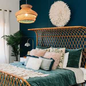 Candelabro de bambú tejido de estilo moderno, lámpara colgante hecha a mano, lámpara colgante de pantalla de bambú Natural para decoración de hotel y Resort en casa - Product Image 6