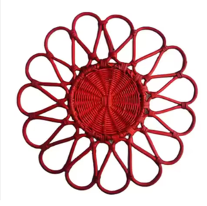 Vietnamese Natural Rattan Bamboo <b>Placemats</b> Water Hyacinth <b>Seagrass</b> Coasters Wedding Heat Insulation Wicker Crafts Handmade Viet - Product Image 1