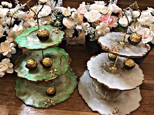 DIY ถาดผลไม้รูปทรงกลม3ชั้นแบบทำมือถาดชาแม่พิมพ์ซิลิโคนสำหรับเรซินอาร์ตโดยใช้หน้าจอที่เกี่ยวข้อง - Product Image 6