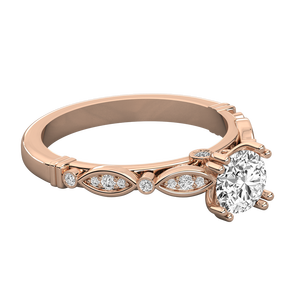 Bague solitaire en or 9 carats pour femmes, diamant cultivé en laboratoire, élégante et luxueuse - Product Image 4