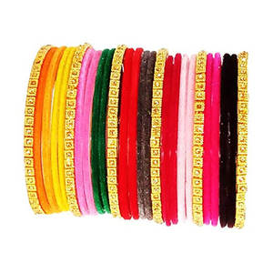 2025 haute couture en gros fait à la main velours verre Churiyan ensembles nouveauté bracelets pour vêtements de mariage - Product Image 5