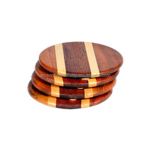 Dessous de verre fait main au design de luxe Dessous de verre en bois en forme de coeur Dessous de verre et tapis de table Dessous de verre décoratifs - Product Image 6