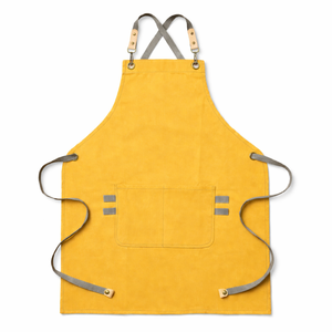 Delantal de Barista sin Mangas de Algodón con Logotipo Personalizable al por Mayor, Delantal de Cocina con Bolsillos, Ropa de Trabajo Resistente al Agua - Product Image 1