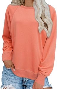 Sudaderas y camisetas finas de manga larga con cuello redondo, lisas y teñidas, informales, para mujer 2026 - Product Image 6