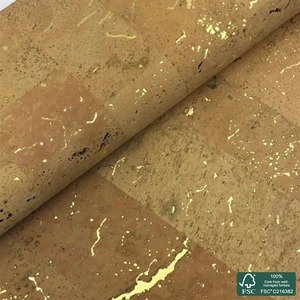 Tissu en cuir de liège argenté et doré métallisé pour la fabrication de chaussures et de sacs, bronzage - Product Image 2