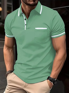 Camisetas Casuales para Hombre al por Mayor, Color Personalizado, 100% Poliéster, Manga Corta, Impresión Personalizada, Alta Calidad, Antiarrugas - Product Image 4