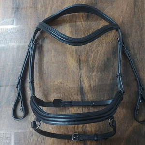 Brida Ajustable de Cuero Marrón de la Mejor Calidad para Caballo Islandés, Diseño Anatómico Cómodo con Cristales, Marca International - Product Image 4