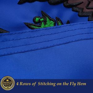 ธง TOPFLAGS ขนาด 4x6 ฟุต สำหรับใช้งานกลางแจ้ง ทนทาน ปักลายธงรัฐมิชิแกน แบบธงสามเหลี่ยม พร้อมห่วงทองเหลือง 2 จุด - Product Image 4