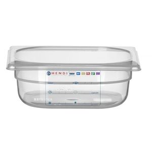"Gastronorm <b>Container</b> 1/6 HENDI GN 1/6 1L <b>Clear</b> 176x162x(H)65mm Food Storage & <b>Container</b>" - Product Image 1